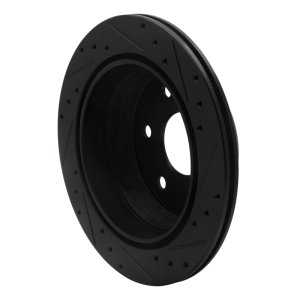 Chevrolet Avalanche 1500 Brake Rotor (1) - Rear Left - R1 Concepts - Drilled & Slotted - Black - `99-`07